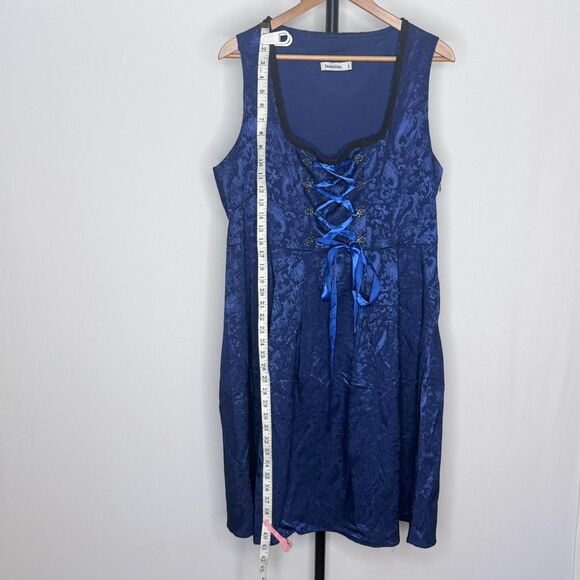 Blue and black lace-up Dress - Picture 4 of 8